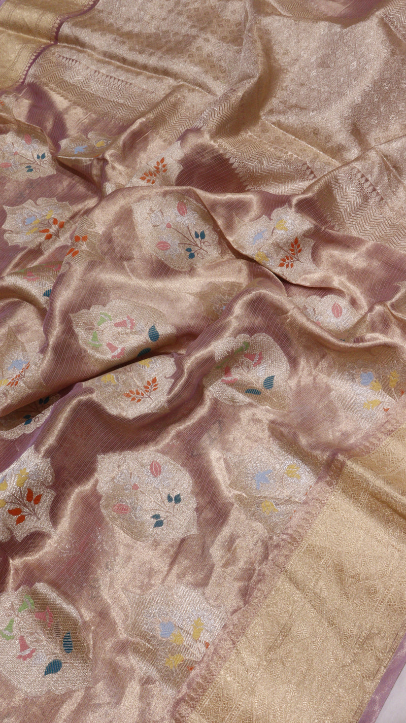 Tissue Silk Saree with Meenakari Work