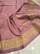 Handloom Moonga Silk Dupatta - Mauve
