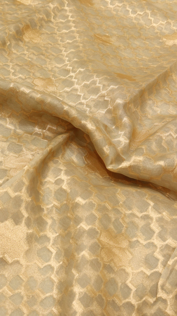 Handloom Kora Silk Saree with Katan Border