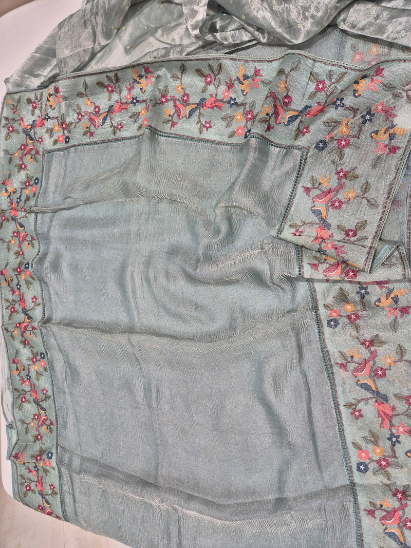 Crush Tissue Silk Saree