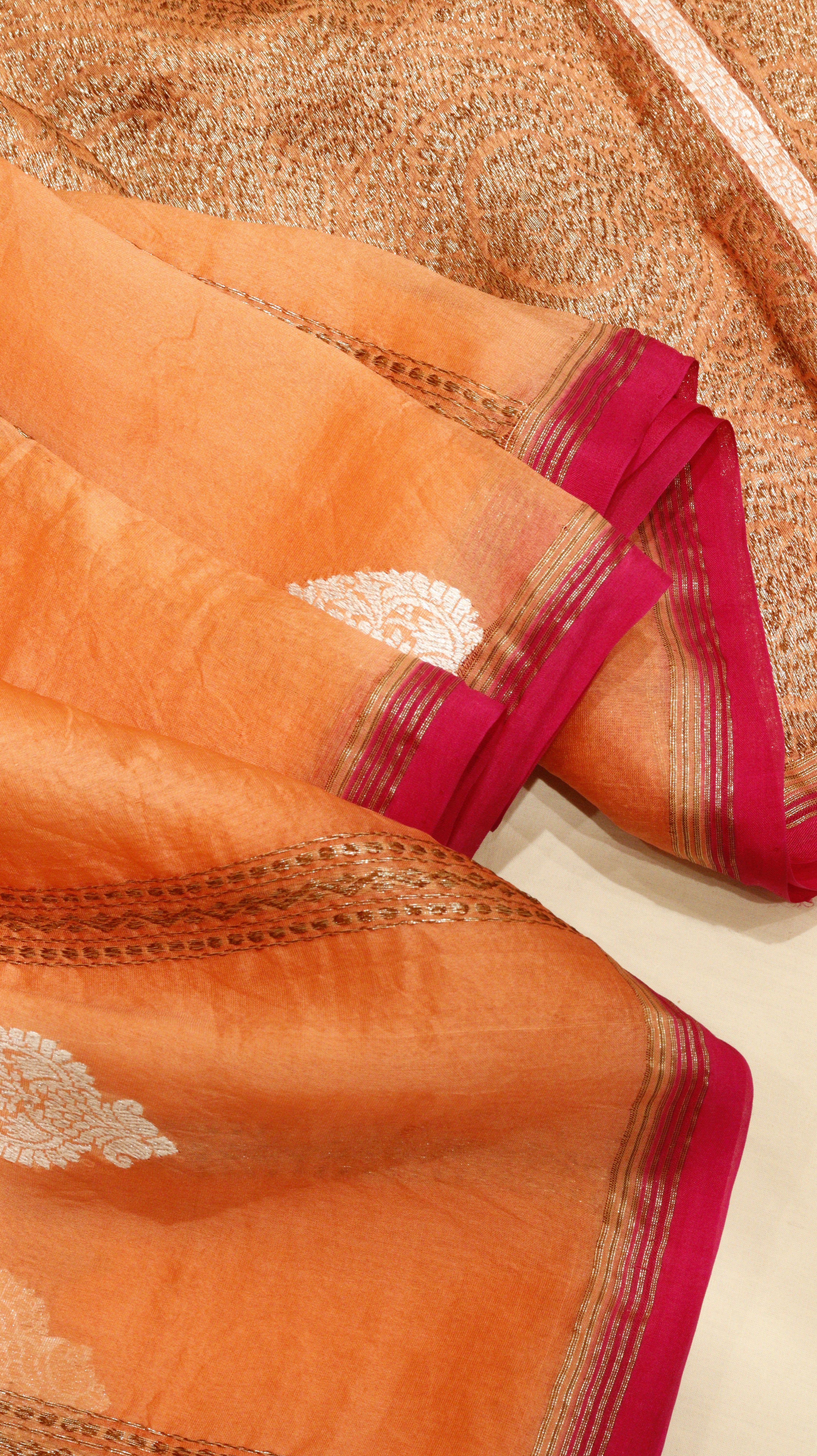 Pre-Order : Handloom Pure Kora Silk Saree