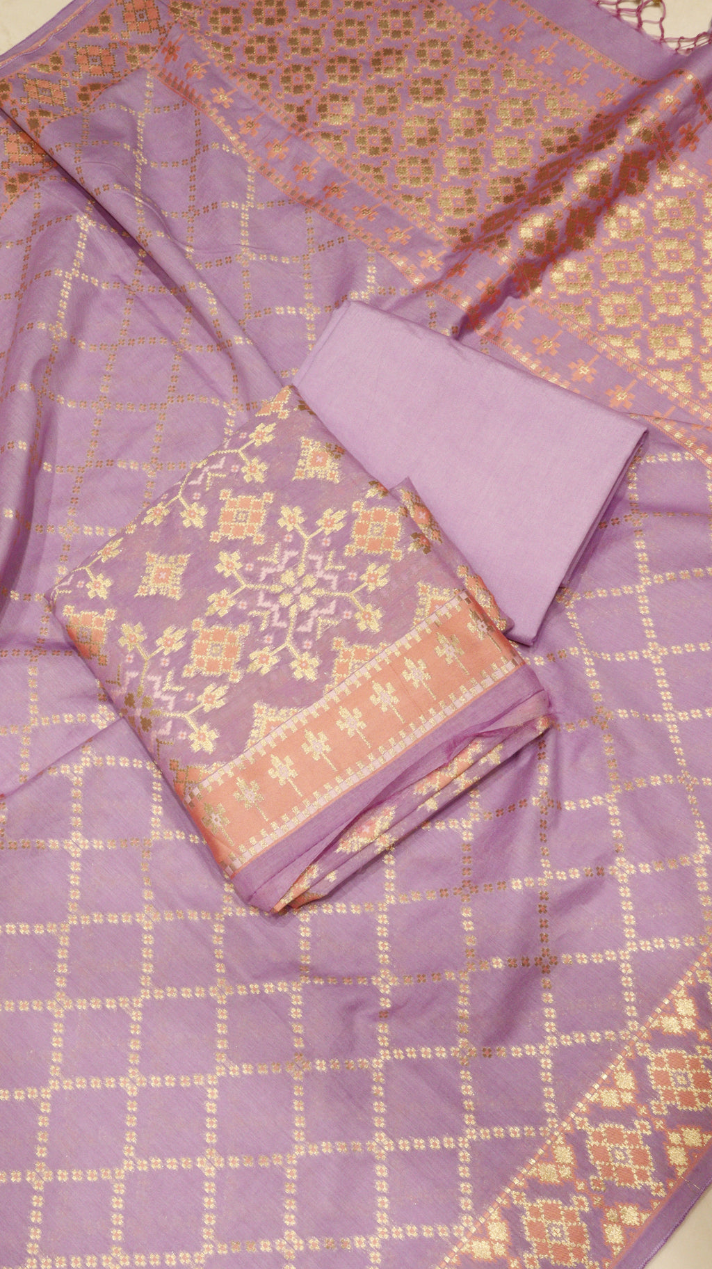 Ikat Pure Cotton Suit Set