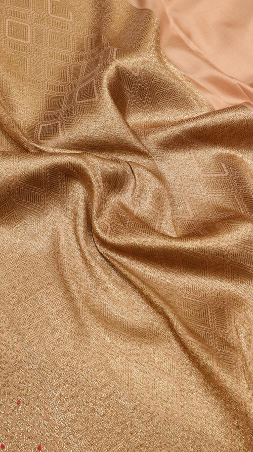 Antique Brocade Katan Silk Saree