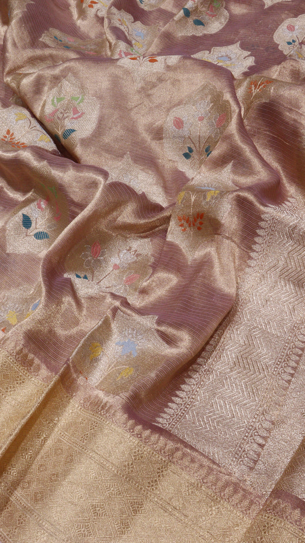 Tissue Silk Saree with Meenakari Work