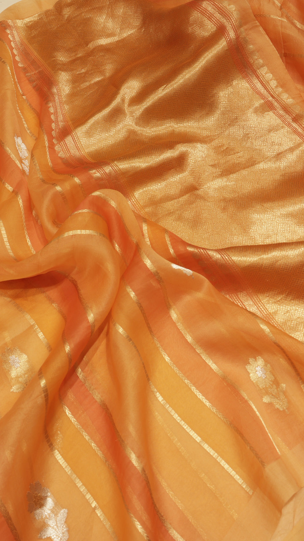 Pre-Order : Handloom Rangkaat Kora Silk Saree
