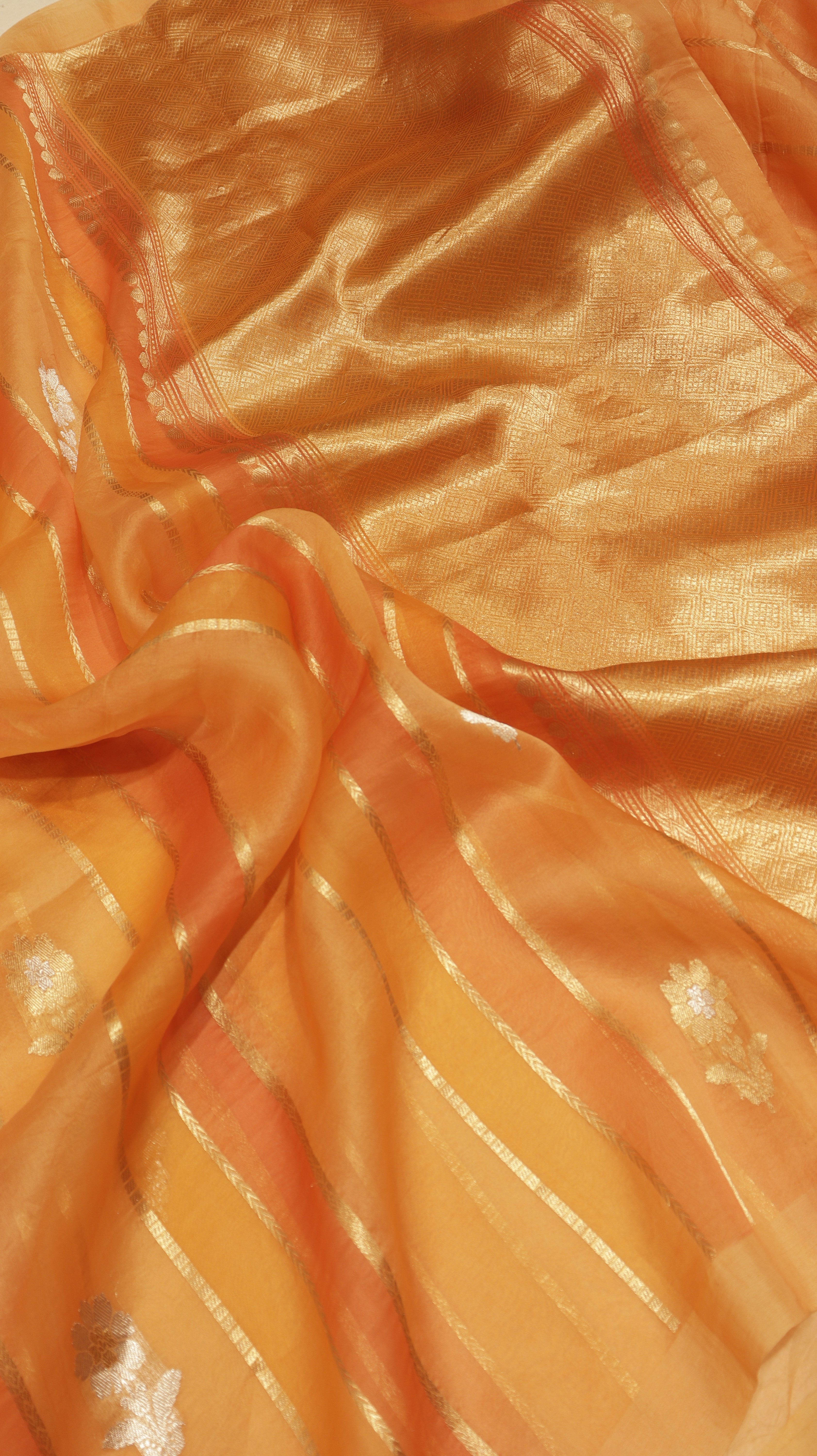 Pre-Order : Handloom Rangkaat Kora Silk Saree