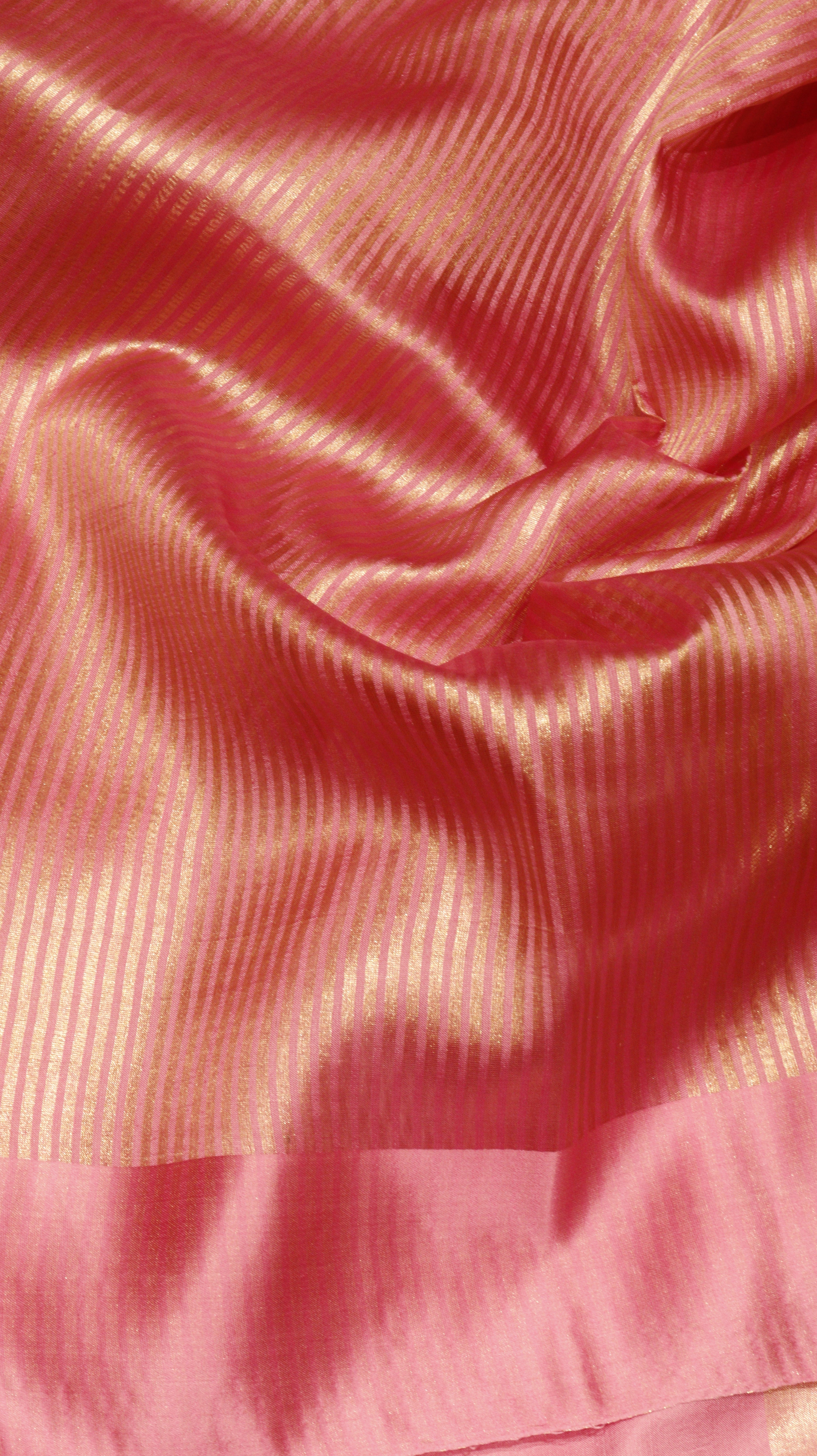 Pre-Order : Striped Tissue Katan Silk Saree