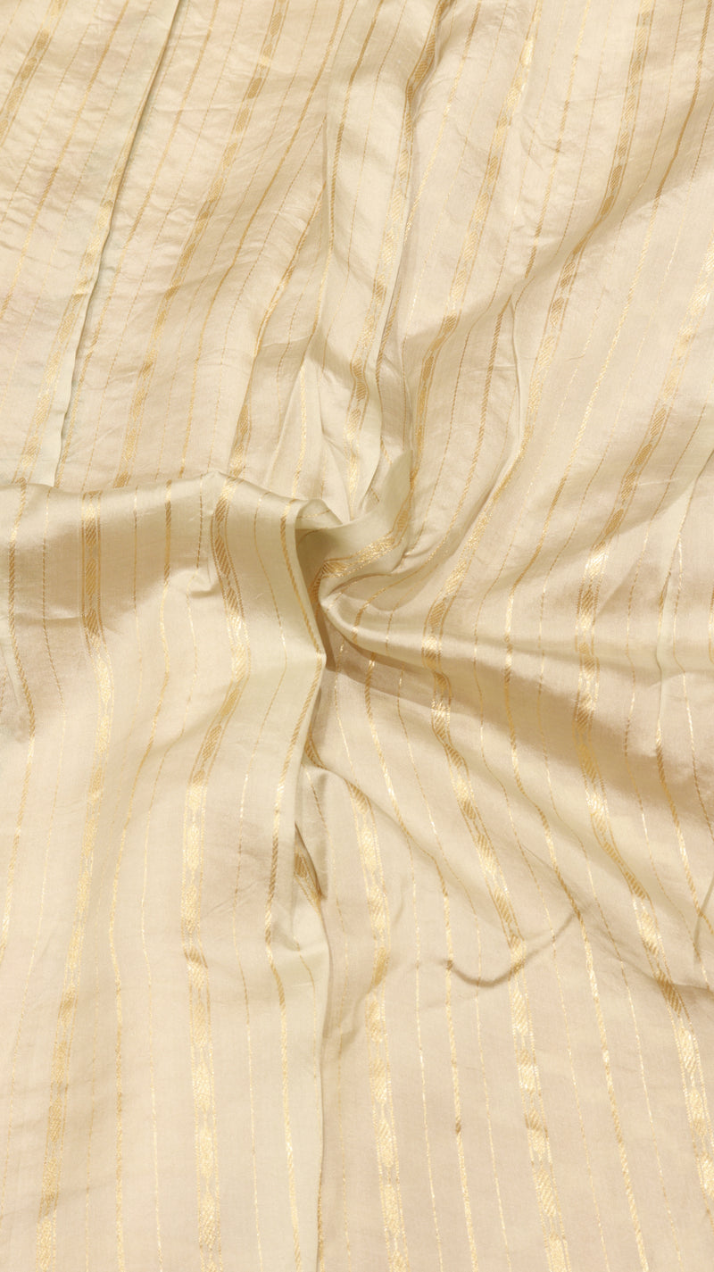 Handloom Kora Silk Saree with Katan Border