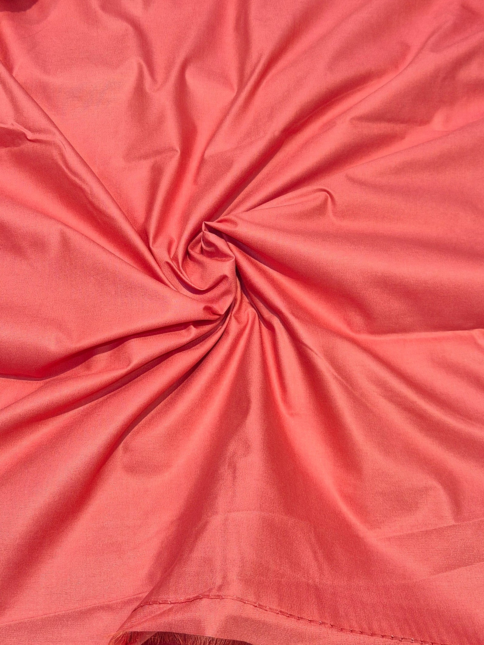 Banarasi Pure Cotton Suit Set - Carrot Red