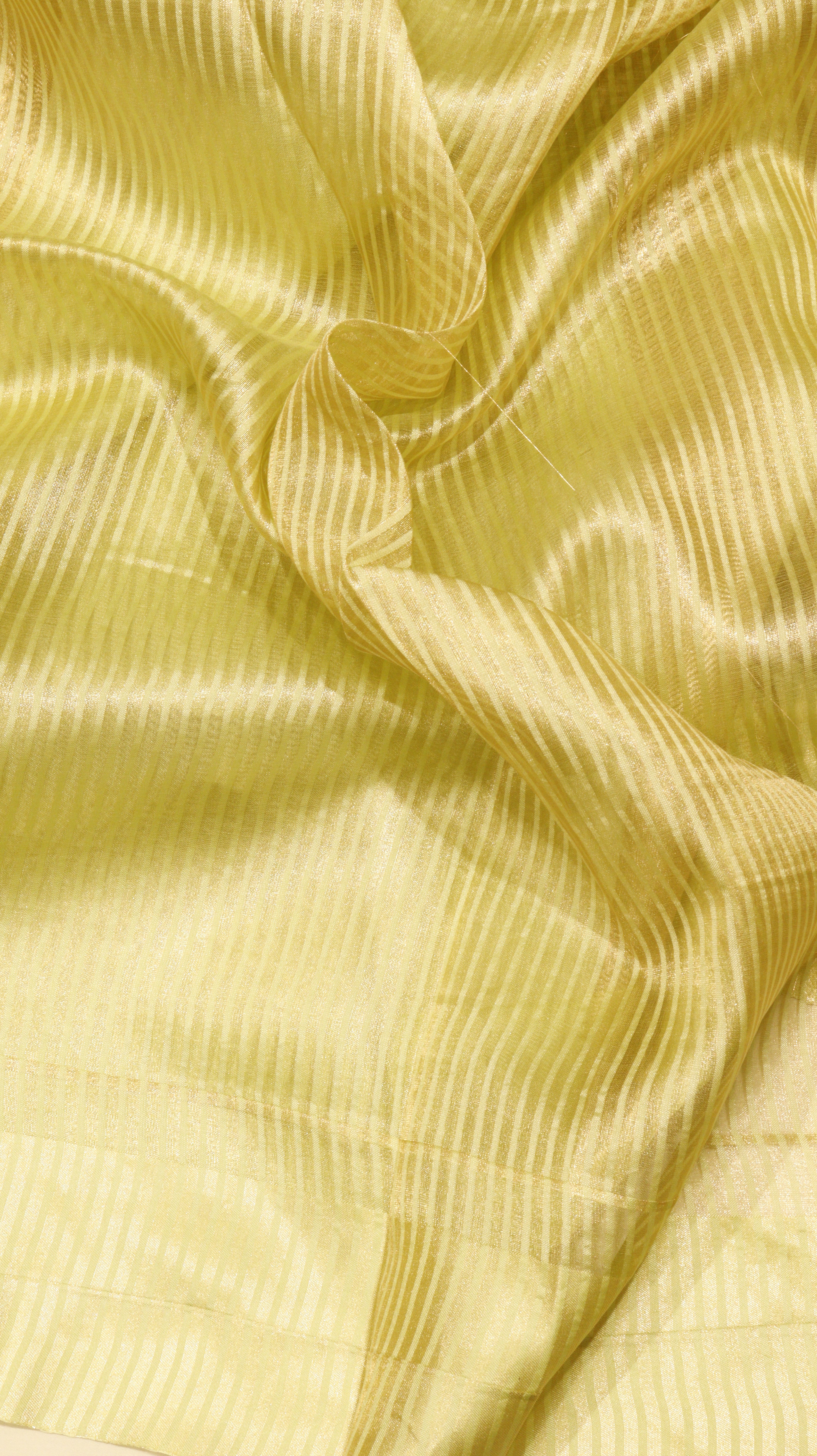 Pre-Order : Pre-Order : Striped Tissue Katan Silk Saree