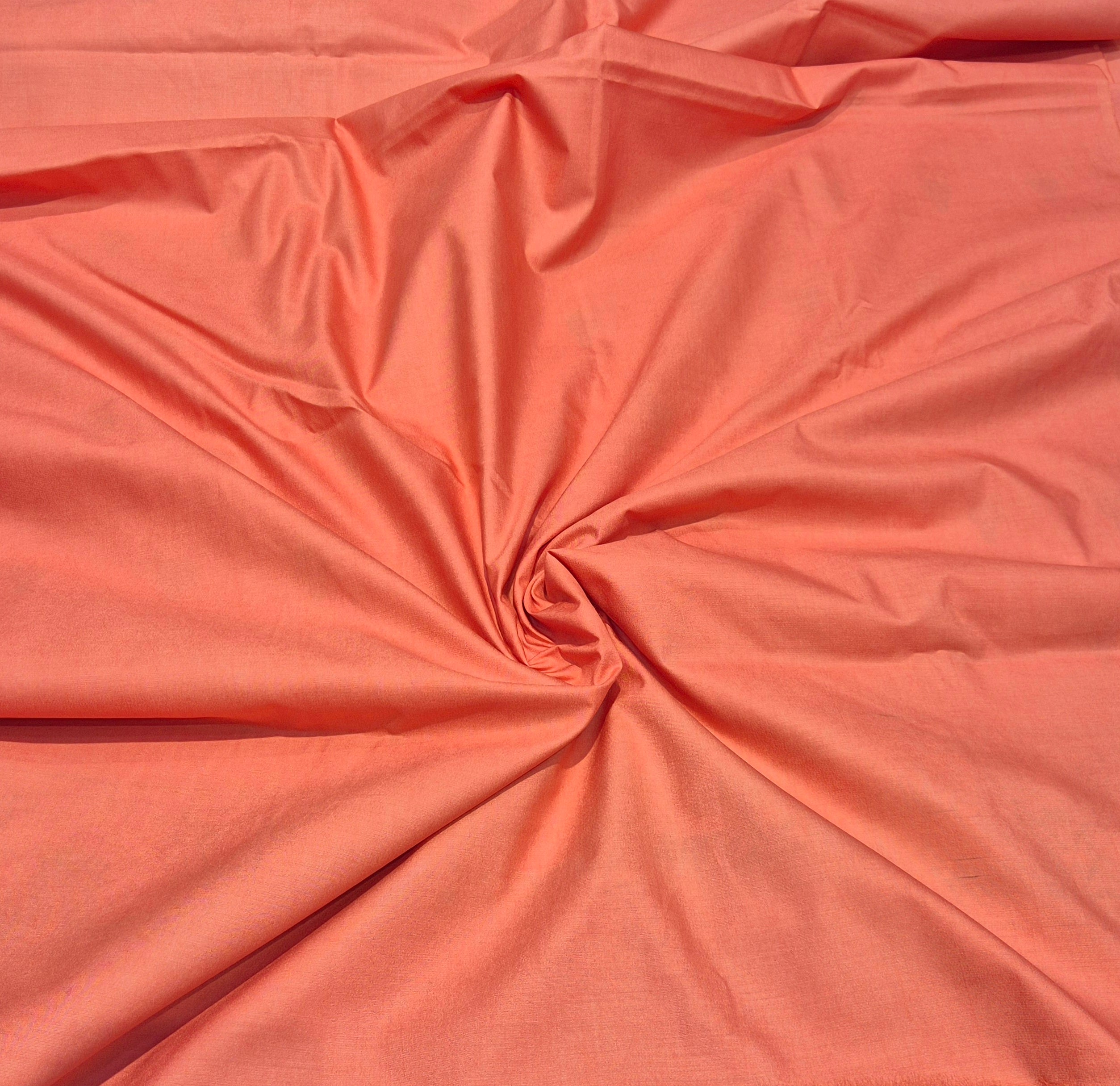 Banarasi Pure Cotton Suit Set - Peach