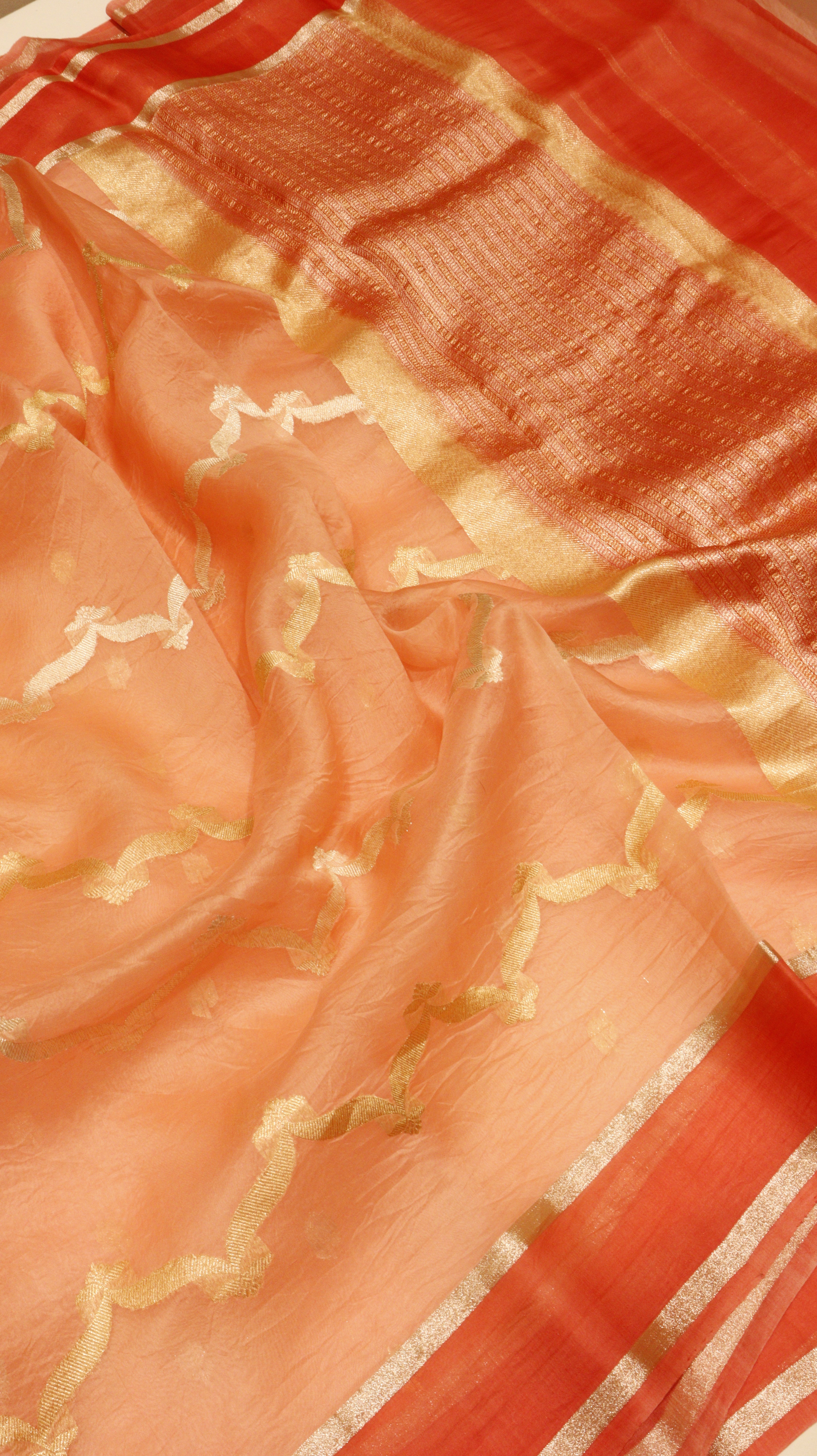 Pre-Order : Handloom Pure Kora Silk Saree