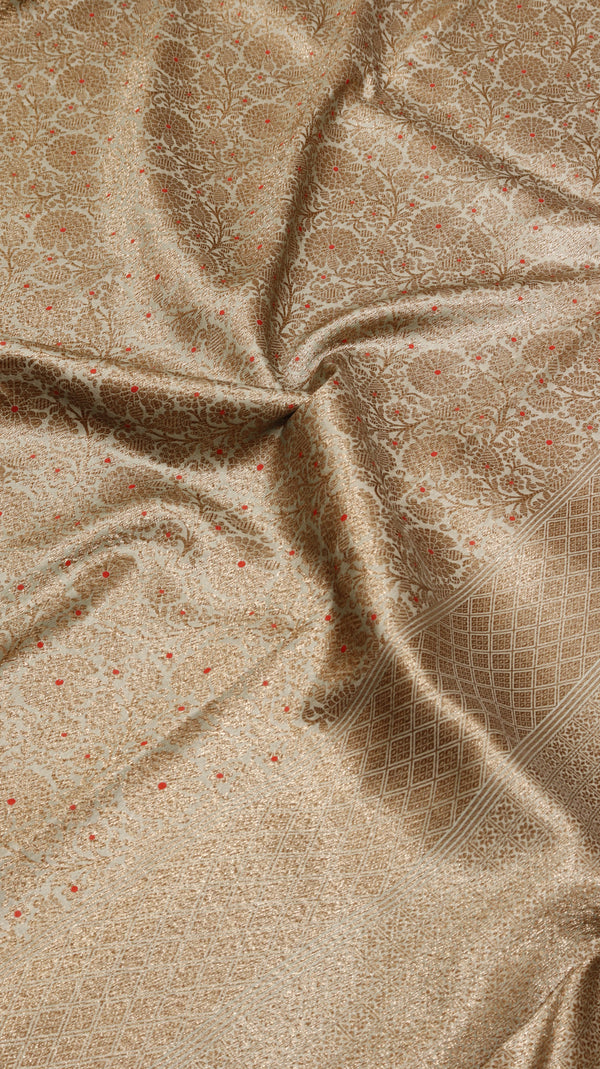 Antique Brocade Katan Silk Saree