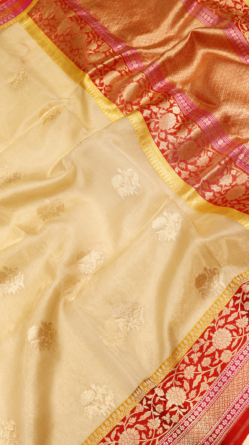 Pure Tissue Banarasi Saree - Satin Border