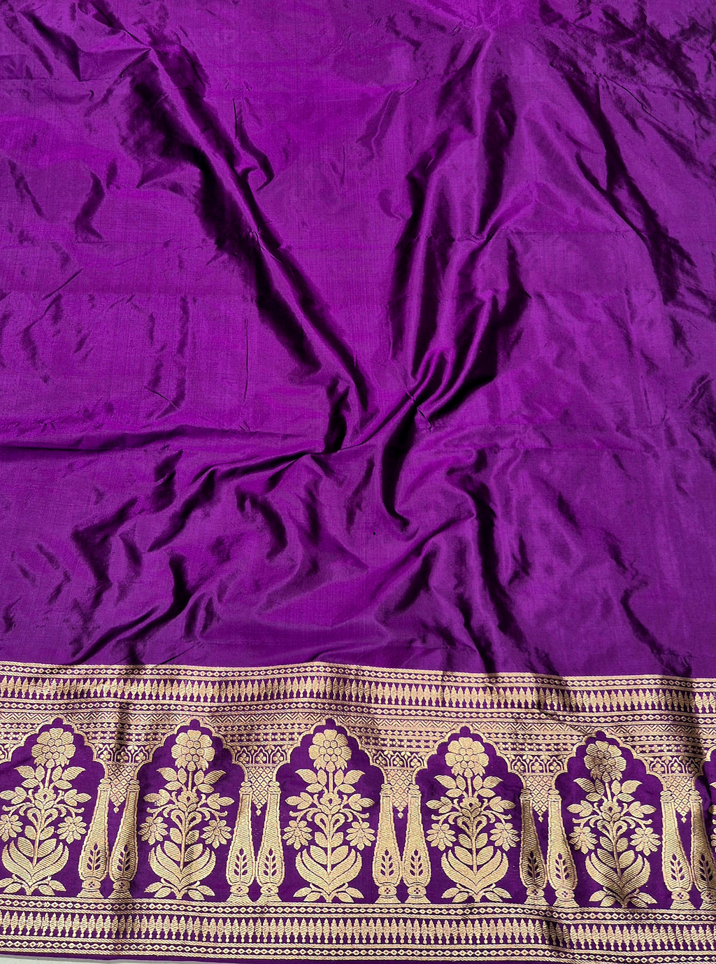 Pure Katan Silk Handloom Cord Set - Magenta Purple