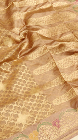 Kora Silk Saree with Katan Border