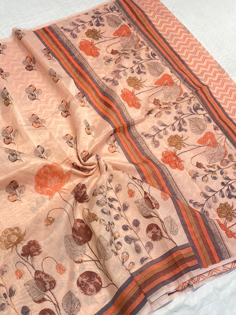 Semi chanderi saree
