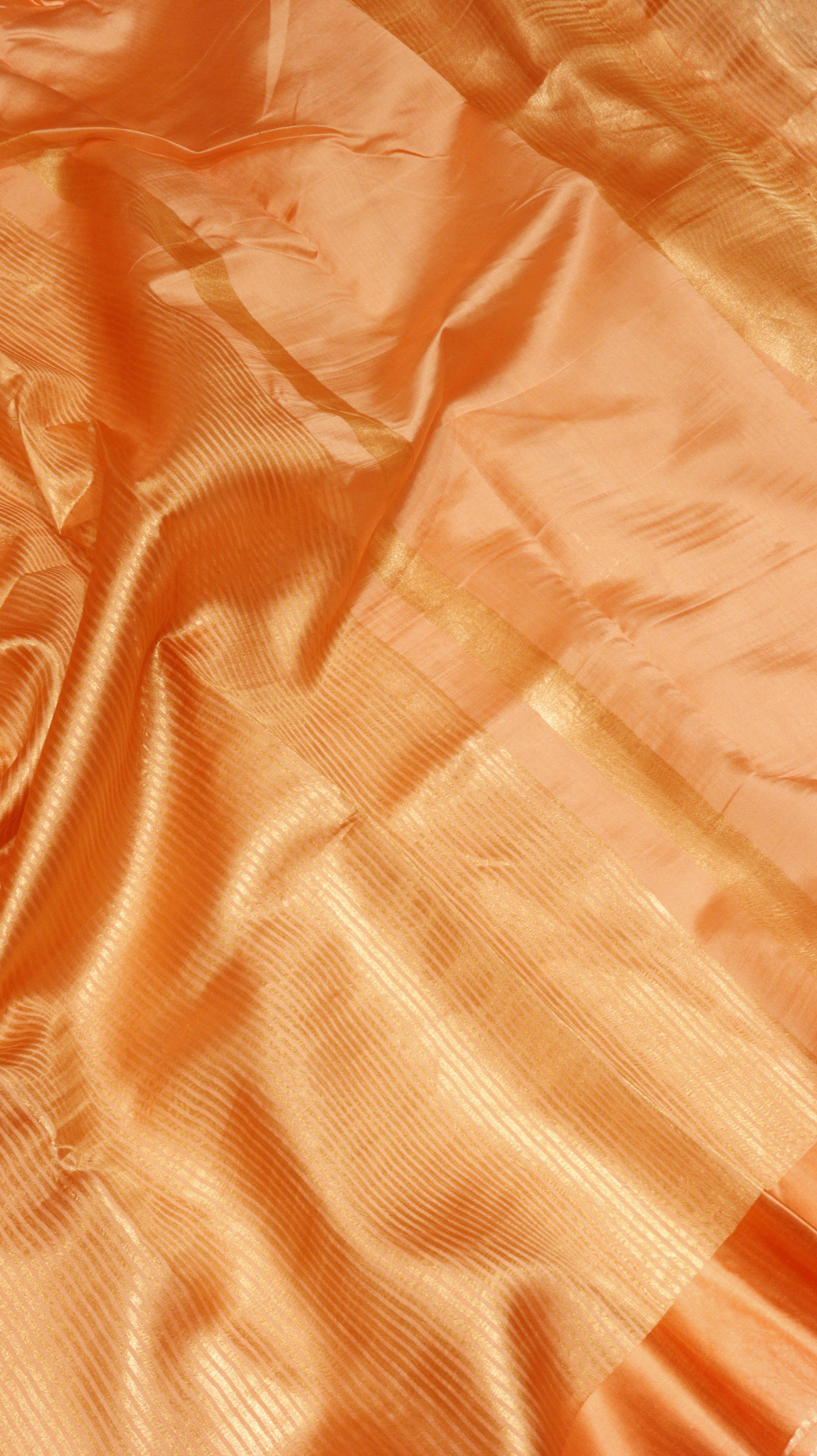 Pre-Order : Pre-Order : Striped Tissue Katan Silk Saree