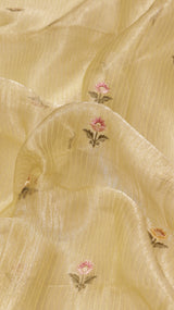 Hand Embroidered Banarasi Tissue Silk Suit
