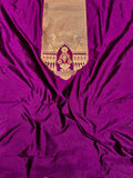 Pure Katan Silk Handloom Cord Set - Magenta Purple