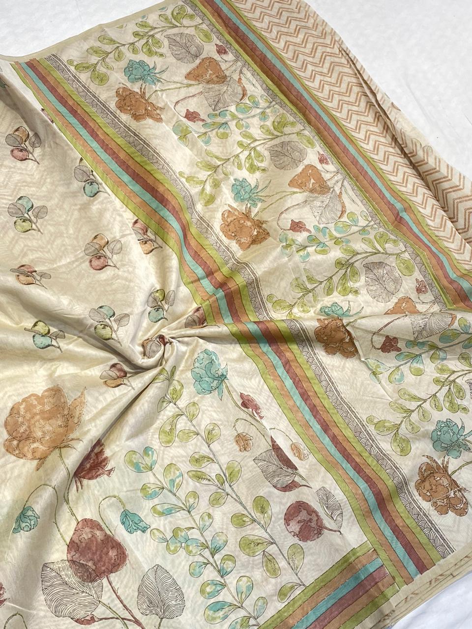 Semi chanderi saree